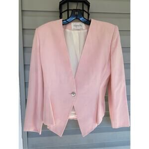 Christian Dior 'The Suit' Pink Mother of Pearl One-Button Blazer Size *Small